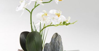 Artificial Phaleanopsis Arrangement with Vase Decorative Orchid