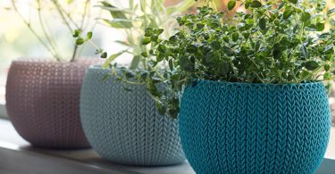 Keter NEW KNIT Style Planters Decor Pots