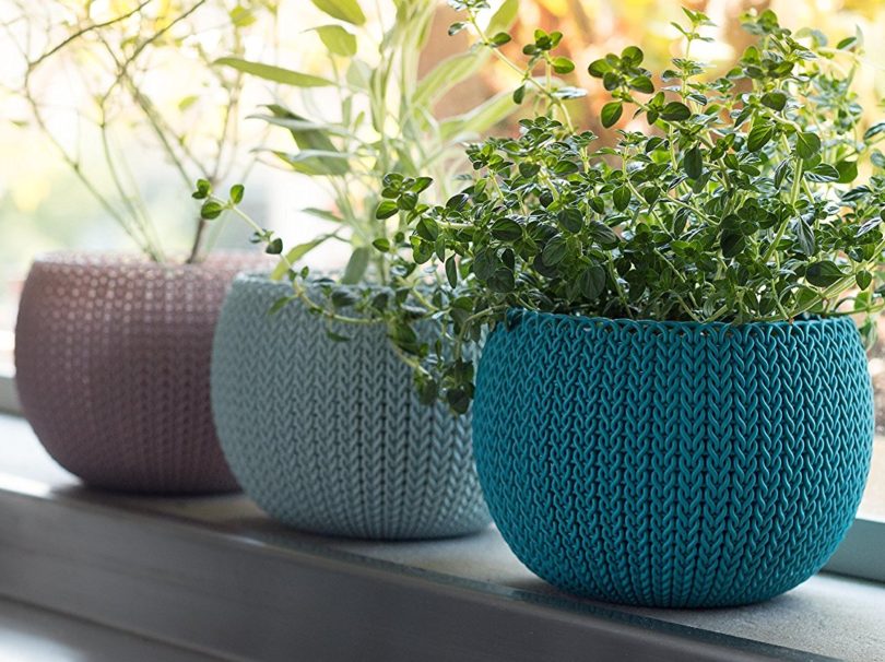 Keter NEW KNIT Style Planters Decor Pots