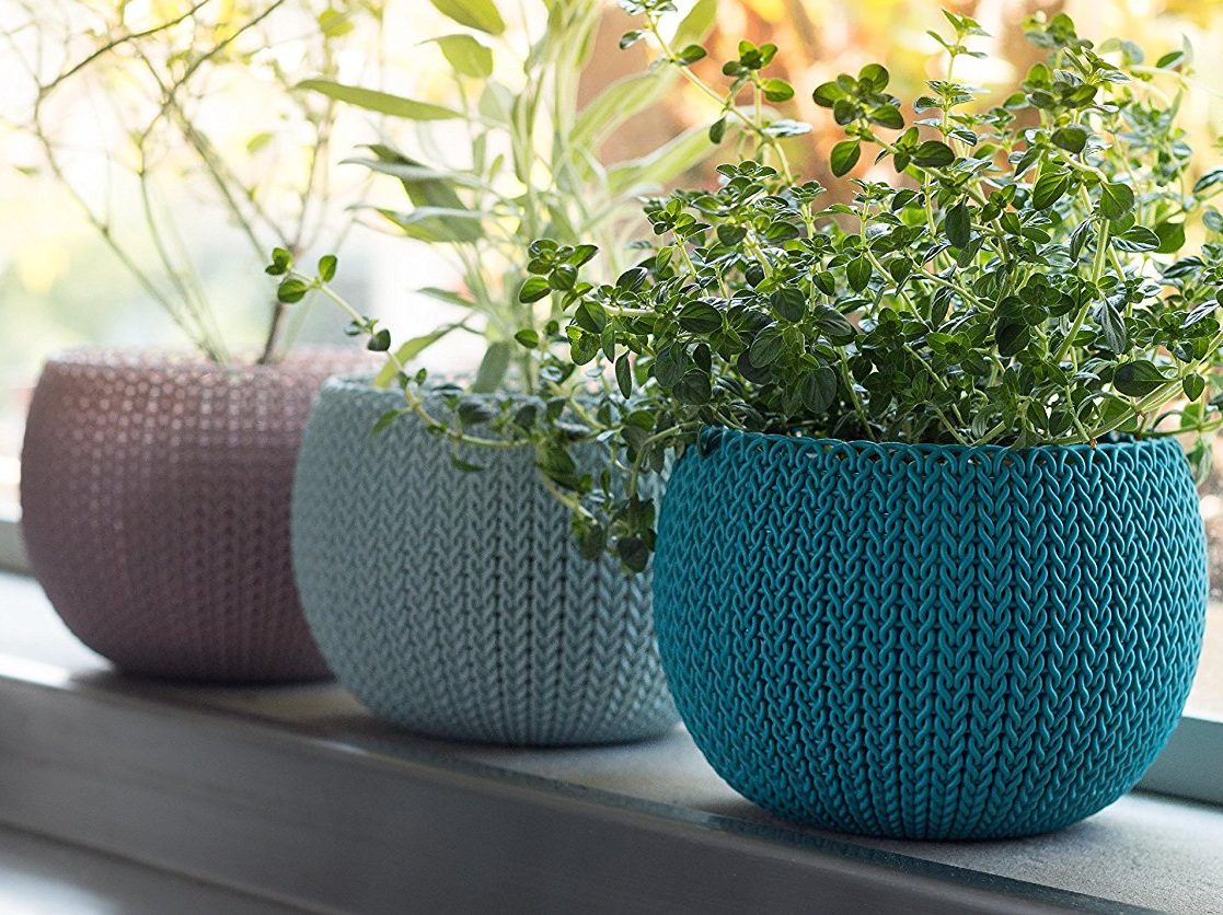 Keter NEW KNIT Style Planters Decor Pots