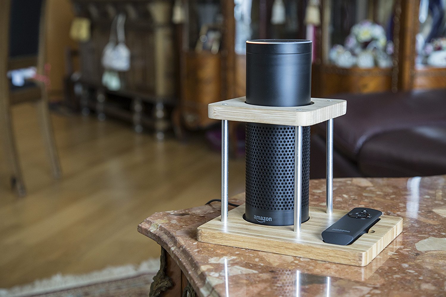 Bamboo Speaker Stand for Amazon Echo