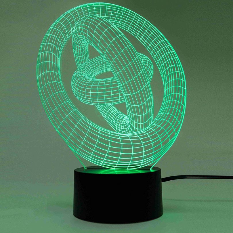 Circles Optical Illusion Table Lamp by Zinteh