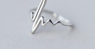 Helen de Lete Innovative Heart Beat Sterling Silver Open Ring