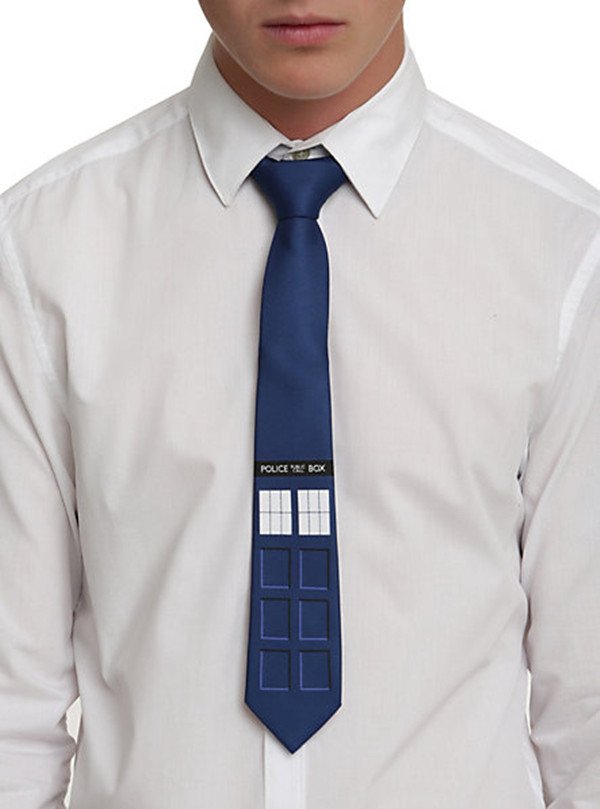 Blue Doctor Who Unisex Tardis Necktie