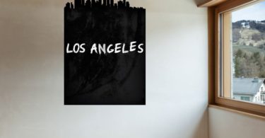 Los Angeles Skyline Chalkboard Wall Decal