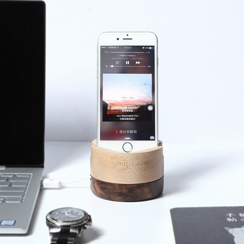 Wooden Phone Charger Stand