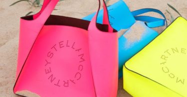 Stella McCartney Pink Fluo Logo Tote