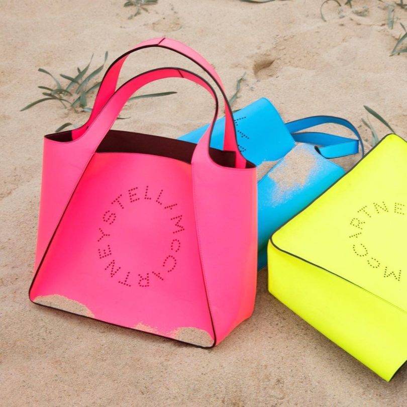 Stella McCartney Pink Fluo Logo Tote