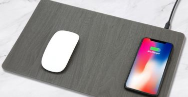 Wood Grain Wireless Charging Mouse Pad