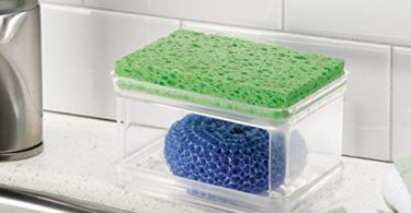 mDesign Two-Tier Kitchen Sink Holder for Sponges