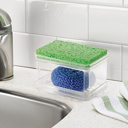 mDesign Two-Tier Kitchen Sink Holder for Sponges