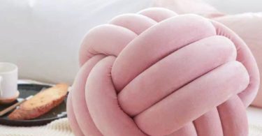Velvet Blush Pink Knot Pillow Case