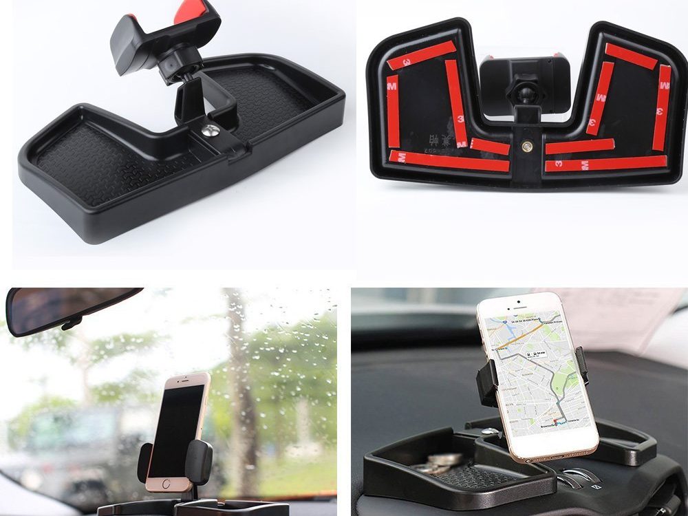 Car Dash Cell Phone Holder With ABS Storage Box