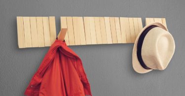 Home Moda Piano Wall Mounted CoatRack with Space Saving 29 Hooks for Coats