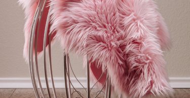 Chanasya Super Soft Faux Fur Fake Pink Cover Rug