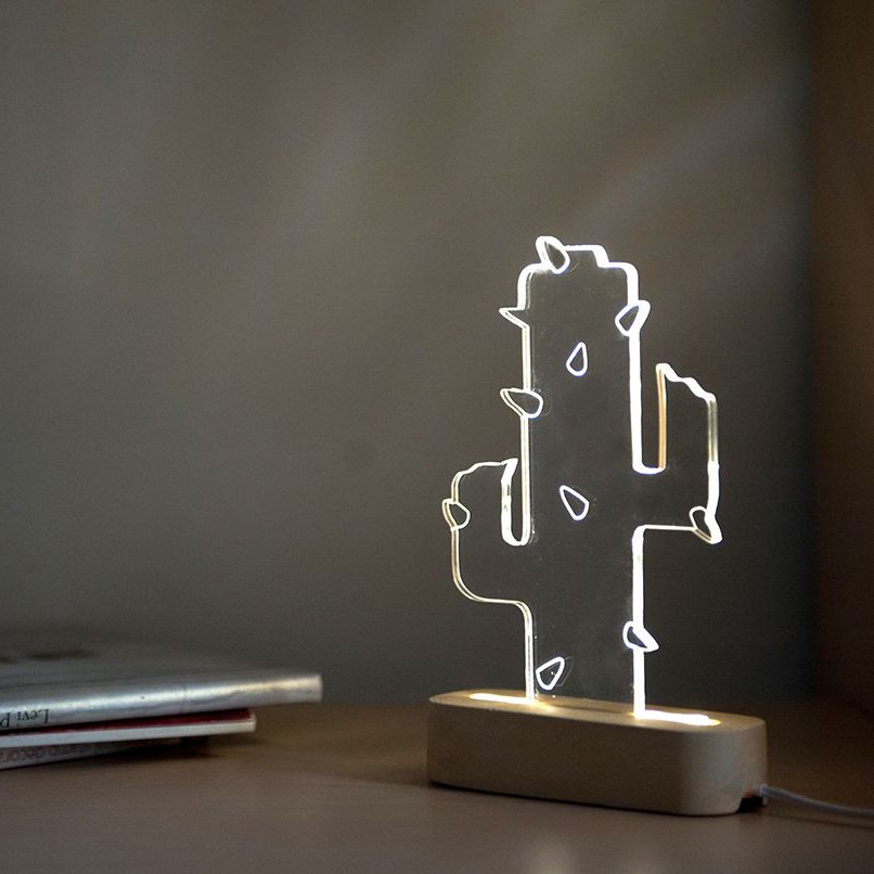 Concrete Cactus Lamp by SturlesiDesign