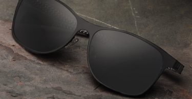 Breed Templar Black Titanium Sunglasses with Carbon Fiber Arms