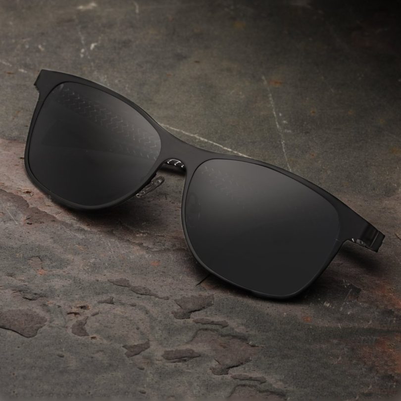 Breed Templar Black Titanium Sunglasses with Carbon Fiber Arms