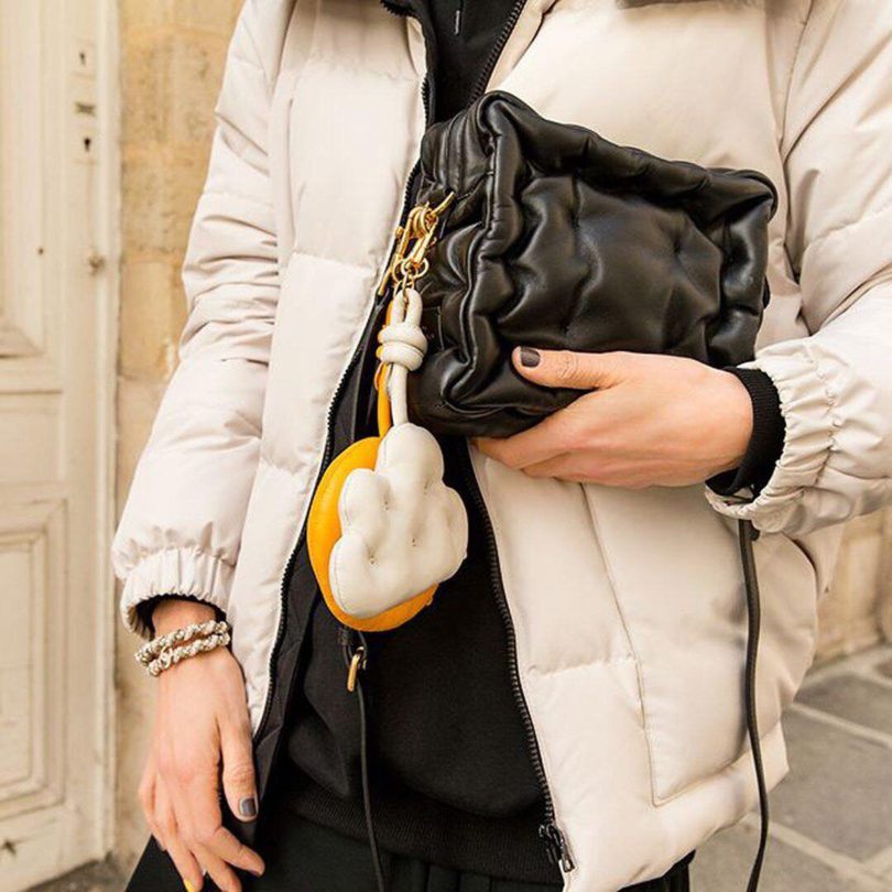 Anya Hindmarch Black Chubby Barrel Crossbody Bag