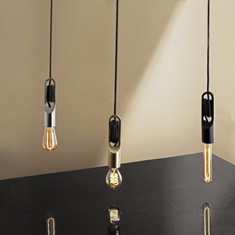 Brass Industrial Vintage Plugin Pendant Light