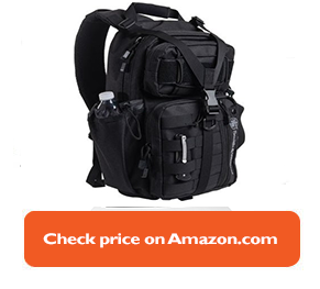 black straps backpack