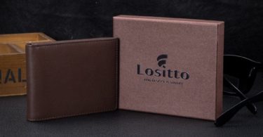 Lositto RFID Blocking Genuine Leather Wallet for Men-Excellent as Travel Bifold