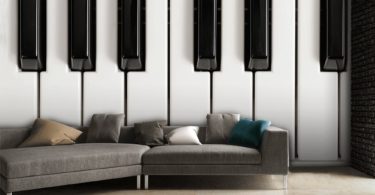 Black and White Piano Wallpaper