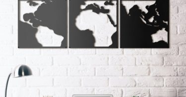 Map of Contrast Metal Wall Art