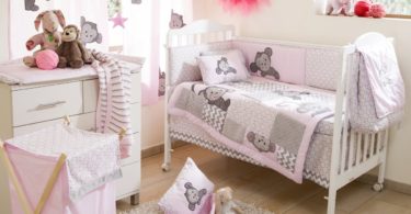 Pink Monkey Crib Bedding Set