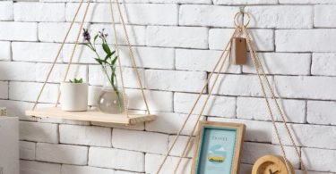 Wall Hanging Shelf Swing Rope Floating Shelves