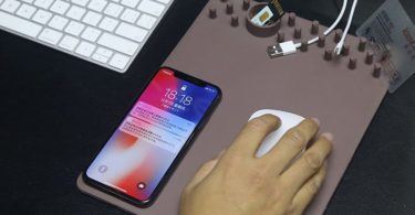 Qi Wireless Charging Mouse Pad Desk Organizer
