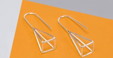 Geometric Sterling Silver Pyramid Earrings