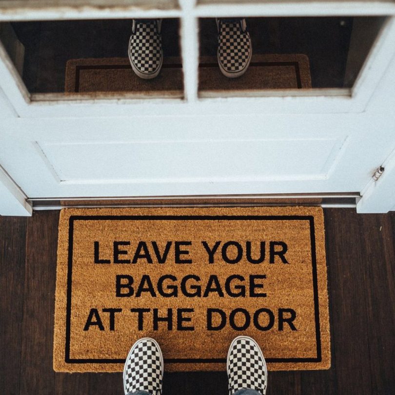 Leave Your Baggage At The Door Doormat