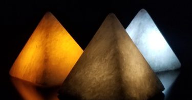 Hand Made Gypsum Ore Pyramid Mood Lighting