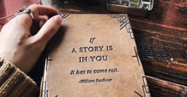 If A Story Handmade Blonde Leather Journal