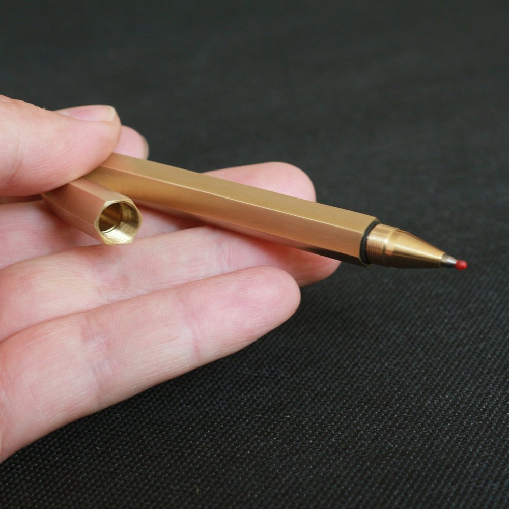 EKLOEN Six-Edge Solid Brass Pen