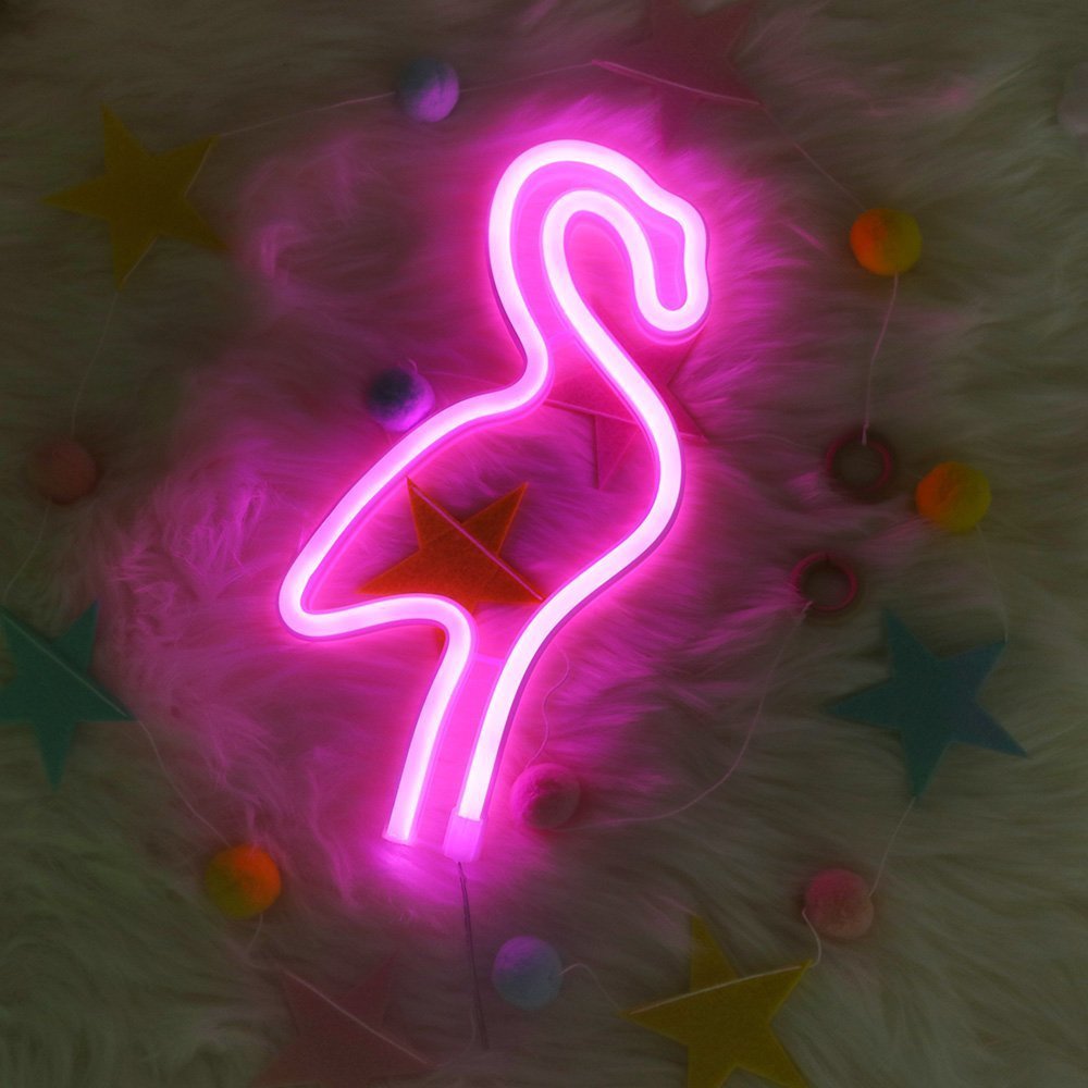 DELICORE Neon Flamingo Indoor Decorative Night Light