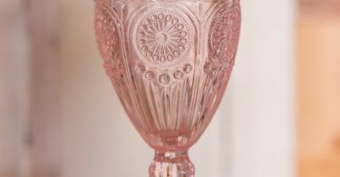 Weddingstar Vintage Inspired Pressed Glass Goblet