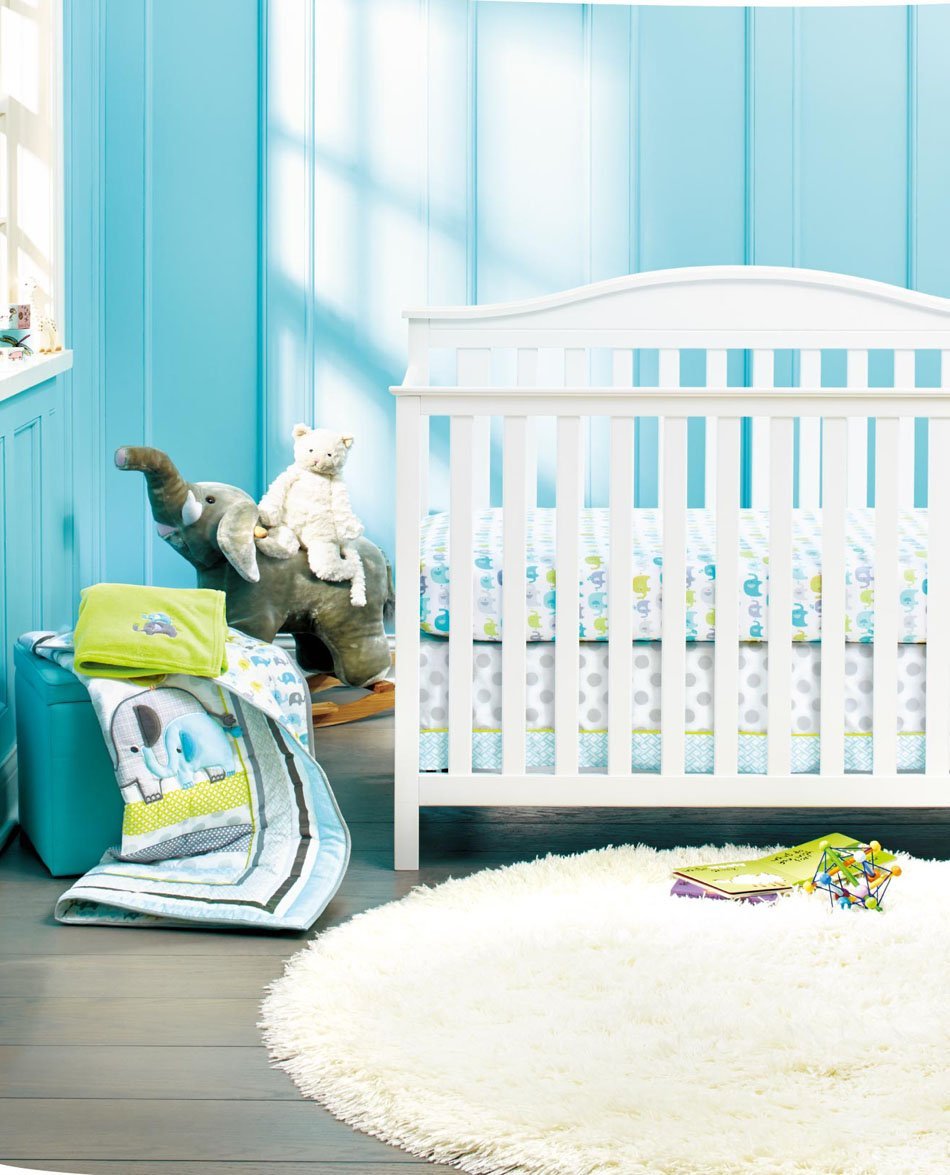New Baby Safari Elephant 4pcs Crib Bedding Set