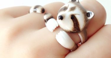 Mary Lou Raccoon Ring Set