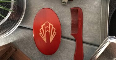 Saddle Brown Beard Brush Set by Adonis Americana