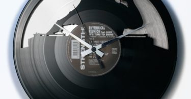 No Sync Black & Silver Vinyl Wall Clock