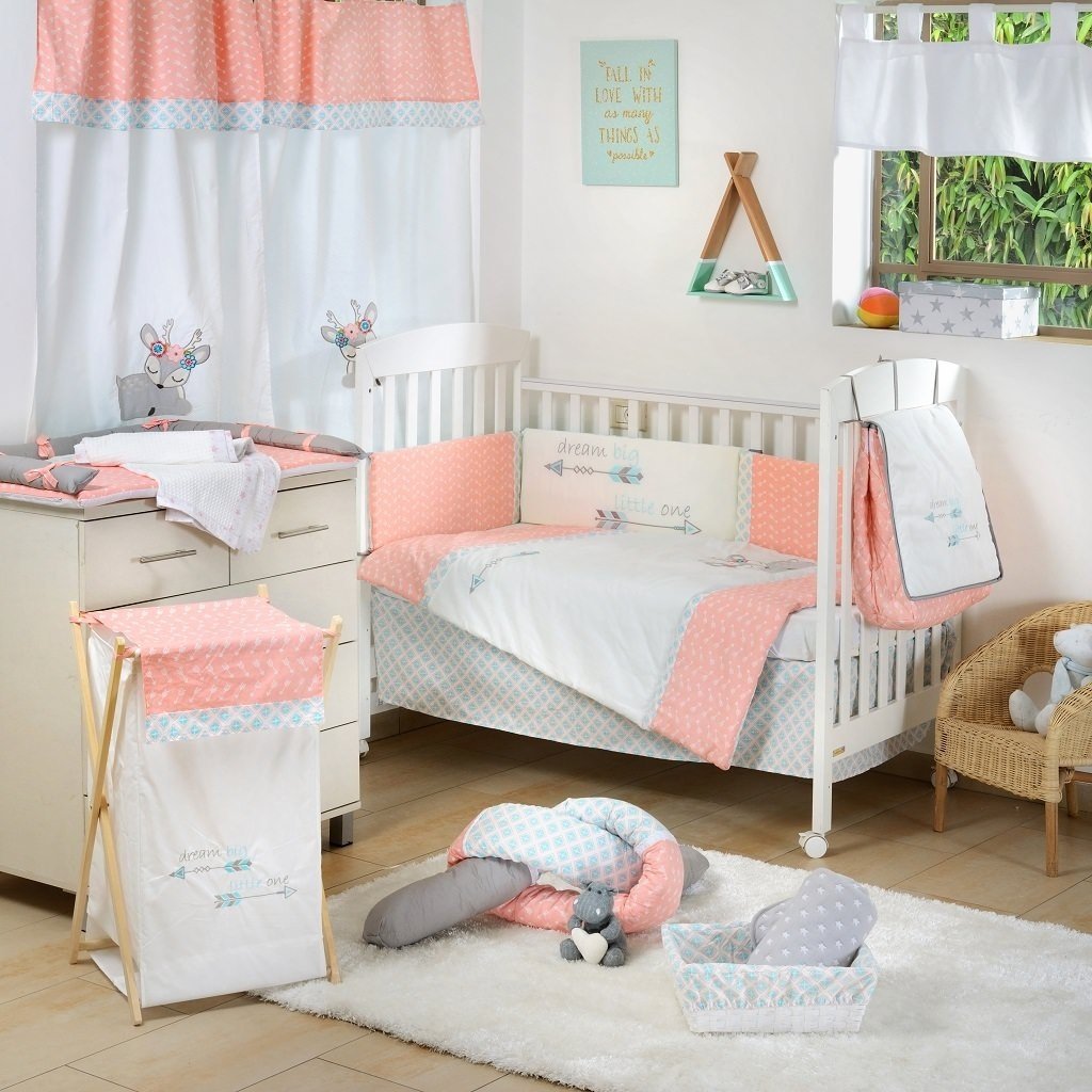 Dream Big Little One Pink Baby Crib Bedding Set
