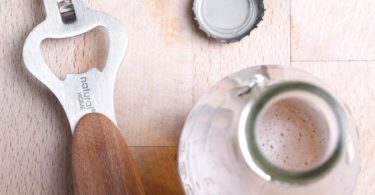 Stainless Steel & Bamboo Bottle Opener