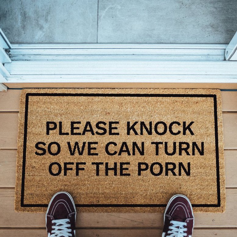 Please Knock Doormat