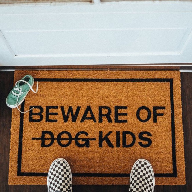 Beware Of Kids Doormat