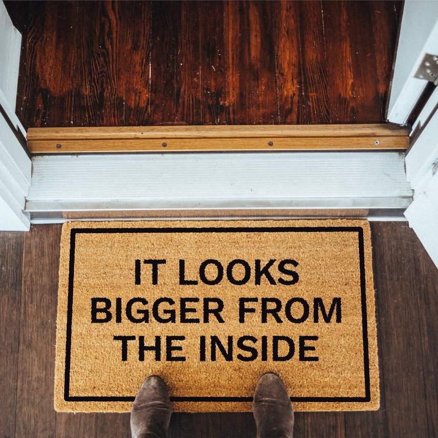 It Looks Bigger From the Inside Doormat