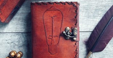 Only Bright Ideas Light Bulb Mini Leather Journal