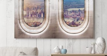 New York Skyline Window Seat Canvas