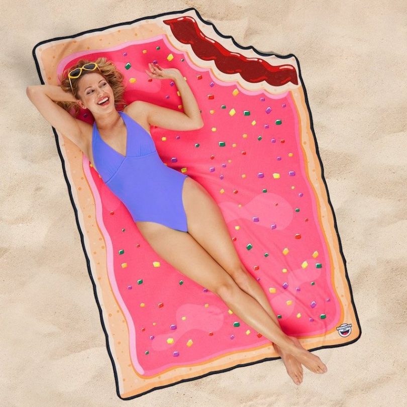Giant Pink Pop Tart Beach Towel Blanket